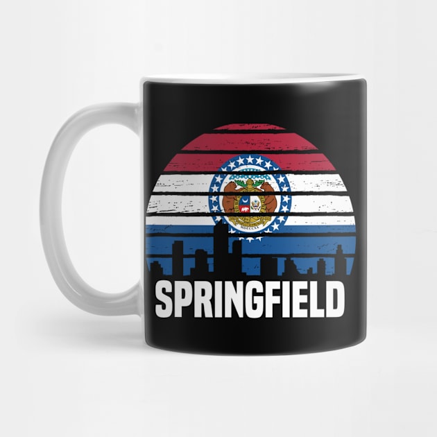 Springfield Missouri MO Group City Silhouette Flag by jkshirts